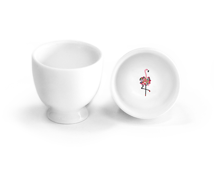 Flamingo Looking Right Crossed Leg (RC) sake cup