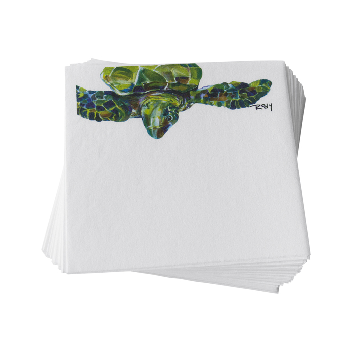 Green Turtle BRIGHT WHITE Cocktail Napkins
