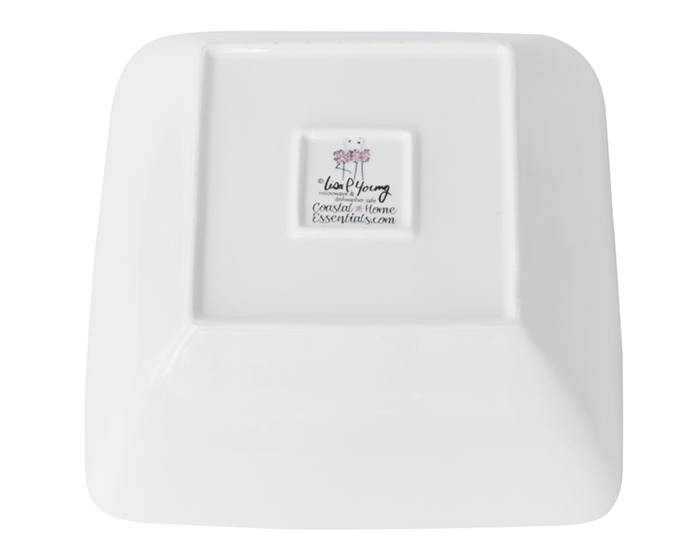 "Flamingo Chorus Line" 12" XL Square Bowl - Image 2