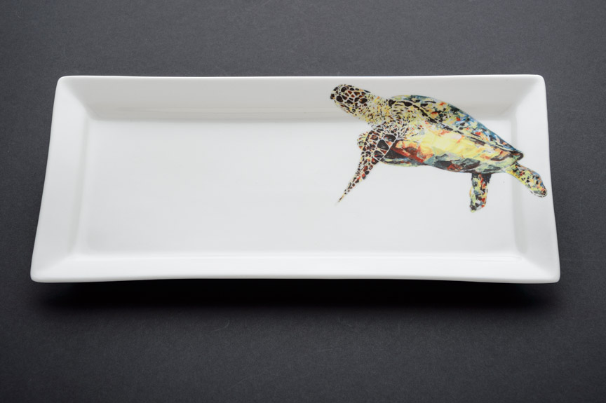 "Doreen's Turtle" Rectangle platter - Image 2